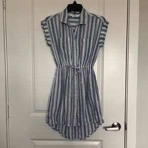 XS blue striped dress